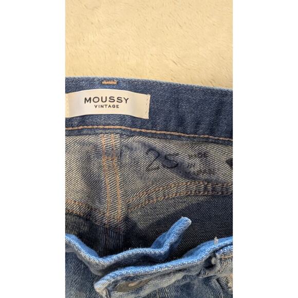 MOUSSY VINTAGE Howa Slim Skinny Distress High Waist Light Wash Size‎ 25 Jeans - Picture 3 of 8